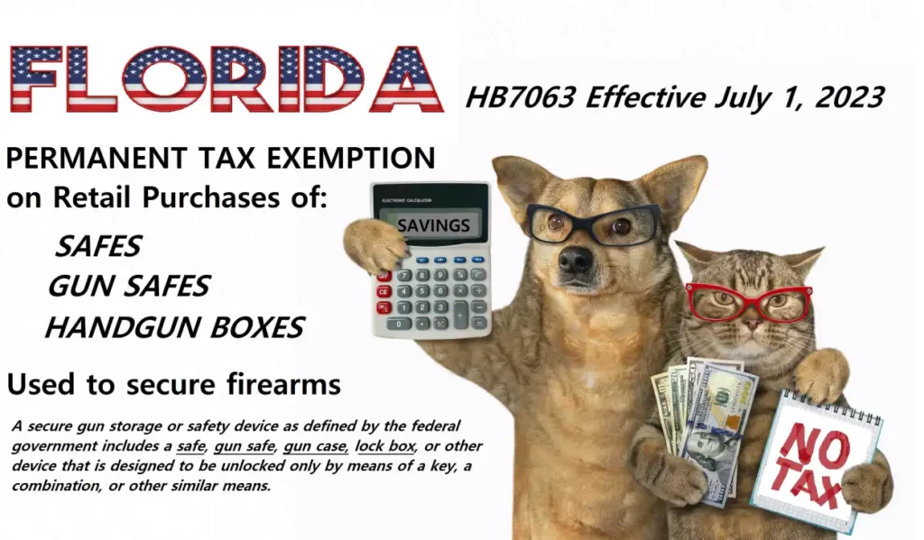 Florida Tax Exemption for Gun Safes HB7063